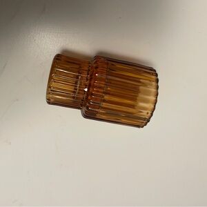 NWT Glasseam Amber Glass Candle Holders for Tapers 10